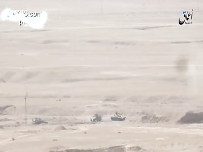 The destruction of Syrian army tanks on the outskirts of the town