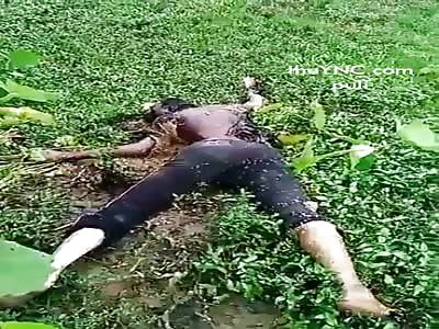 Rohingy's body eaten by earthworms was found days after the army attacked the village of Gooden in Arakan