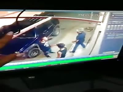 execution...man throws First Punch...Victim goes in the Back Seat and gets a Gun to End it 