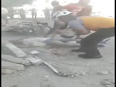 The video shows the consequences of the artillery bombing of the Assad regime in northern Daraa today