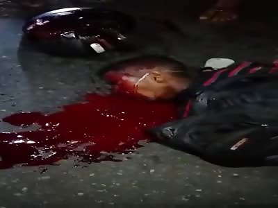 Brutal Accident on the Road, Motorcyclist Leaves Bloody Trail