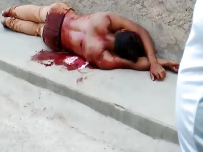 man in agony after being stabbed