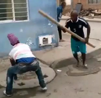 Man Savagely Beaten With a Bamboo Stick