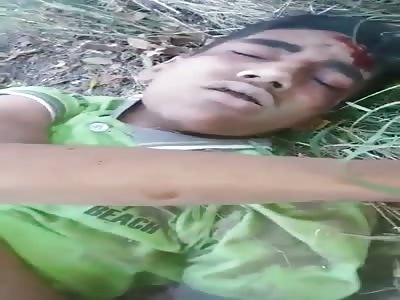 Shocking man in agony after accident  Cumana-Cumanacoa Venezuela
