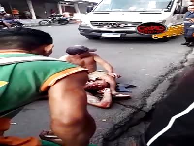 man in agony after accident