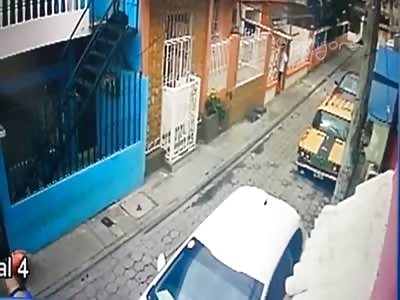 CCTV +Aftermath { man is executed by hitman}