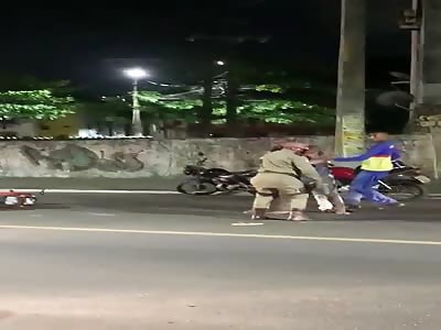thief Brutally lynched by enraged motorcyclists