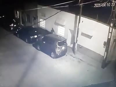 CCTV  { man is executed by hitman}