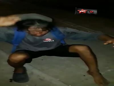 thief beaten through the streets of brazil 
