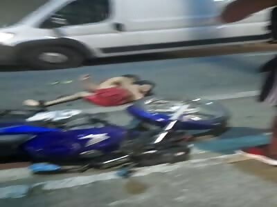 Brutal accident where a young man with a shattered leg 