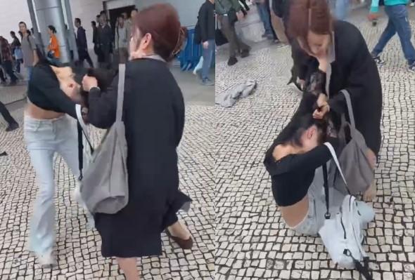 Side Girl Caught And Punched By Betrayed Wife