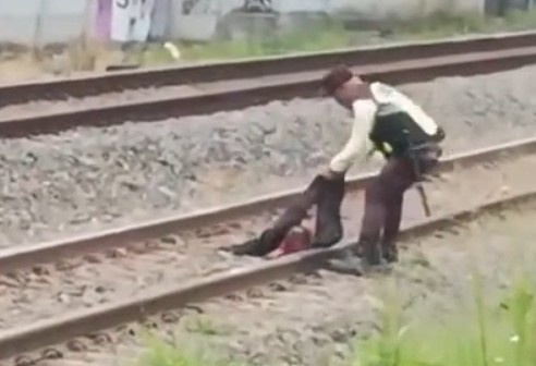 SHATTERED BODY IN TRAIN ACCIDENT