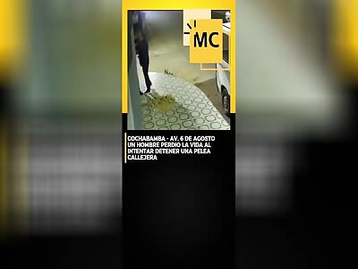 HE DIED TRYING TO STOP A STREET FIGHT