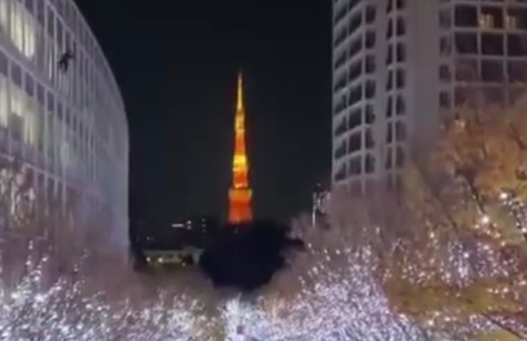 Falling from a TV station building