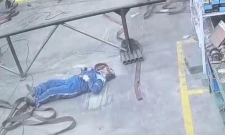 Steel Factory Worker`s Last Shift