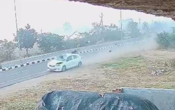 Overspeeding Car Hits a Pedestrian Killing Him On Spot