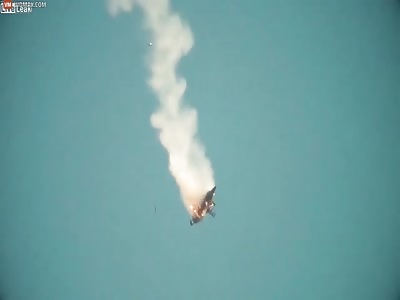  Syrian helicopter shot down over east ghouta yesterday 