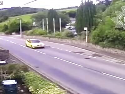 Man on Bicycle gets levelled by car