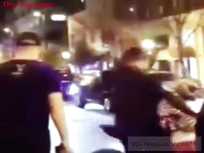 DRUNK ASSHOLE KICKS GUYS MOTORCYCLE AND GETS DROPPED 