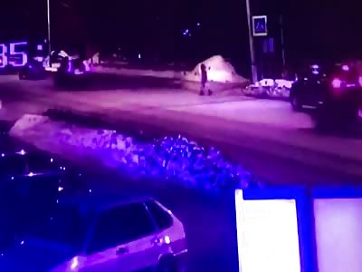 Pedestrian is killed darting across the road