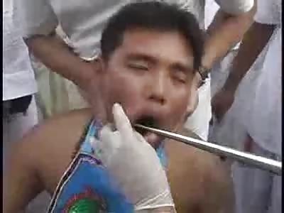 Thai pierced with a huge spike