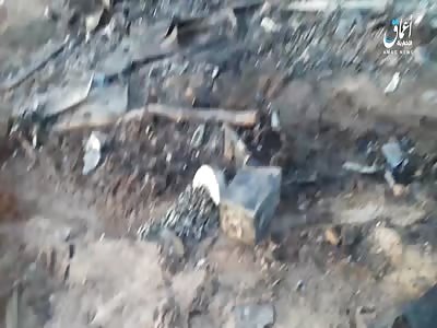 Aftermath Of Hummer And Its Occupants Obliterated By Islamic State IED 