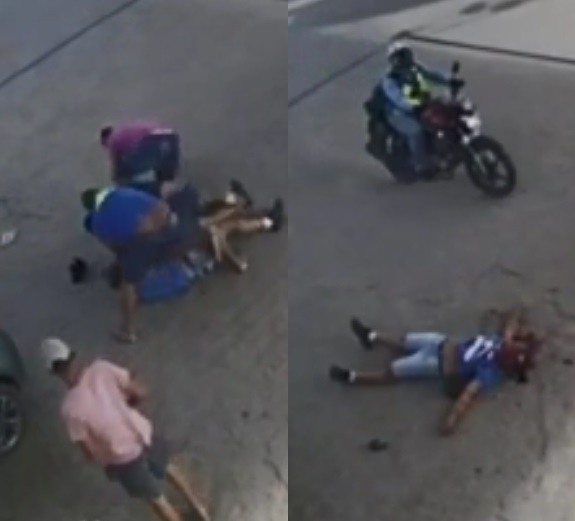  Dude With A Knife Gets Beaten To Death By Three Men (Uncensored)