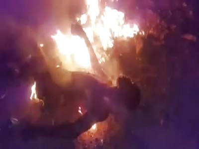 Rapist Got Set On Fire By The Local Population