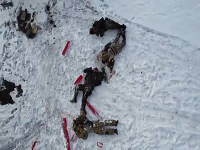 Ukrainians Use Dead Russian Bodies To Send A Message