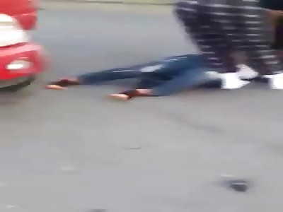 Girl fight ends in fatality. Chick gets ran over twice