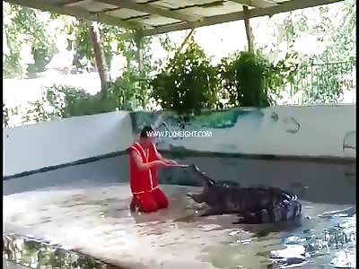 Crocodile and man