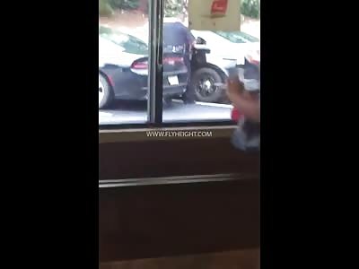 Fat Cop Has A Hard Time Getting In His Car After Someone Parked Too Close To Him