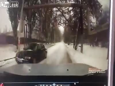 Speeding car hits a pedestrian