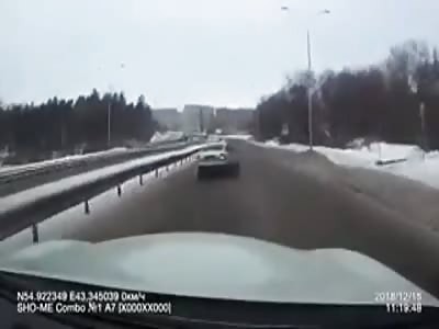Audi lost control and flew into a ditch