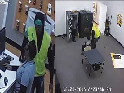 Robber drags woman through DeKalb County cell phone store