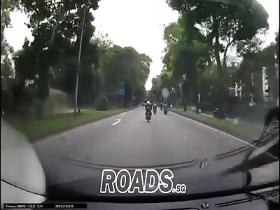 Motor biker crash