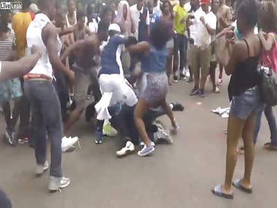 Massive brawl in Washington D.C during caribbean festival