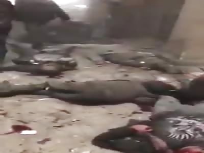 Syrian military aviation bombs a mosque in Aleppo Friday killing 75 people and wounding several