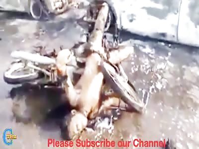 (another video )accident 2017 in pakistan _ oil Tanker accident people burn alive
