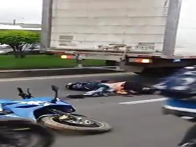 Accident with biker