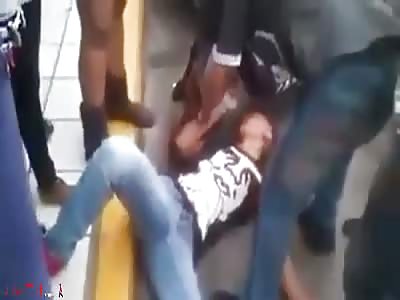  man Beating  with kicks in the head