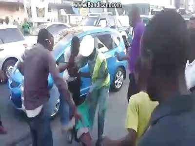 thief brutally beaten by more than 20 people