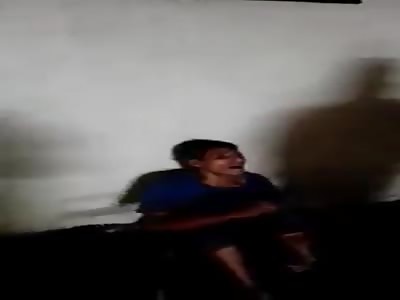 Thief Caught and Beaten inside a House in Mexico 