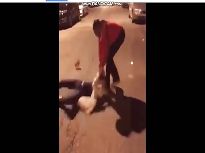 woman get brutal kick on the face 