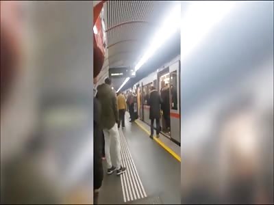 Vienna desert brawl in subway station african rests out
