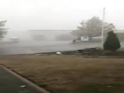 Severe straight line winds in WÃ¼rzburg, Germany