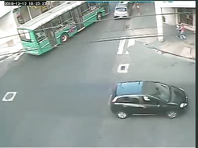 Bus runs over a woman