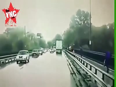 Russian boy dies under a truck @23 seconds 