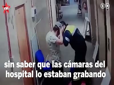 A Chilean medical  assaulted his pregnant partner unaware that the hospital were recording.