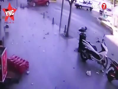 in turkey a car ran a red light and turned the place into a war zone